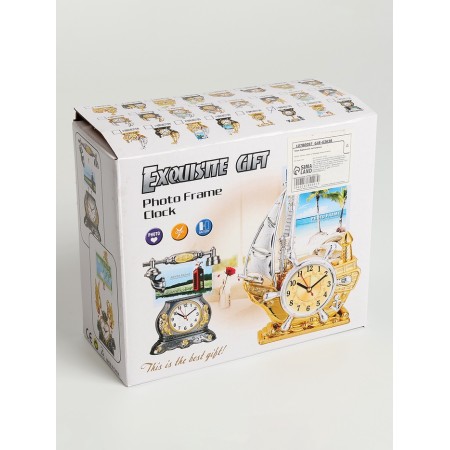 Watch alarm clock, on batteries, 25 x 17 x 6.3 cm, dial d-7 cm-8