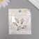 Decor for creativity metal, rhinestones "Flower" gold, white 2.1x1.1x0.6 cm