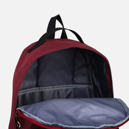 Young backpack from the textiles with lightning, Fulldorn, 3 pockets, burgundy color-5