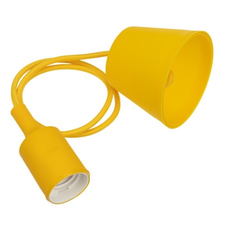 Cartridge E27 Silicone with a cord 1 m yellow rexant-2
