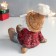 Souvenir Polystone "Santa Claus in a red jacket sits" 12x15x14.5 cm