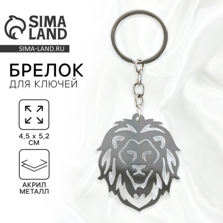 Key keychain Acrylic mirror "Leo", 4.5 x 5.2 cm