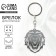 Key keychain Acrylic mirror "Leo", 4.5 x 5.2 cm