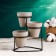 Set of Kashpo "Trio" gray, on a stand, 15x11cm