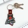 Key keychain, wooden “strong spirit”, 7 x 5.3 cm
