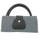Household bag VX001-05311, gray color, textiles with genuine leather inserts, 47x14x33 cm