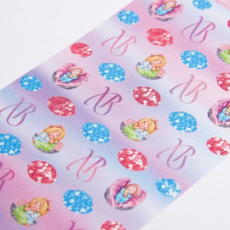 Easter stickers for the eggs "Angels" on Easter, 7.3 x 13 cm.-2