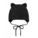 A cap on ties with ears Children's Amarobaby Pure Love Kitten, lining, size 40-42 cm, black color