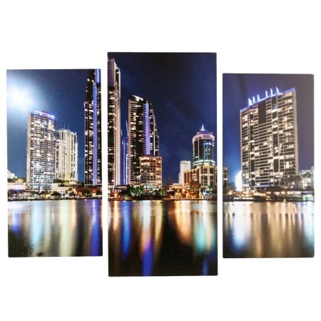 Modular picture "Night Megapolis" (2-25x50, 30x60 cm) 60x80 cm