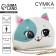 Children's bag for a girl "Kitty smile", from artificial leather