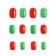 New Year's overhead nails "Frosty Blizzard", 12 pcs