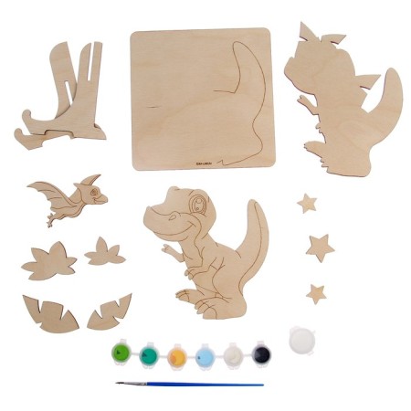 Set for creativity. Wood painting "Dinosaurus"-3