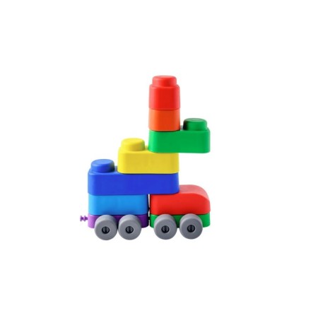 Designer "Soft bricks Plus. Funny transport ", 25 parts, wheels-2