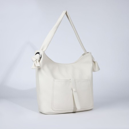 Lugus bag, 2 external pockets, white color-2
