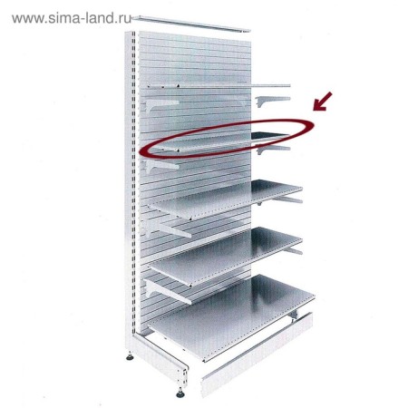 Shelf for a rack, 50 × 90 cm, perforated, step 2.5 cm, white color-2