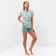 Female set (T -shirt/shorts), olive strip color, size 54
