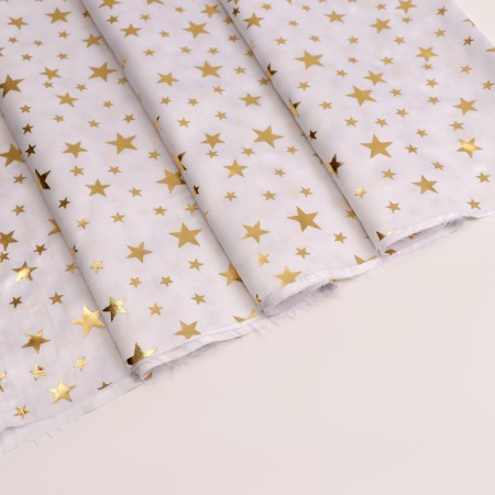 Losk atlas, white with golden stars, 100 × 150 cm-1