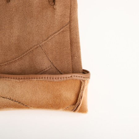 Gloves are female, dimensionless, without insulation, beige color-3