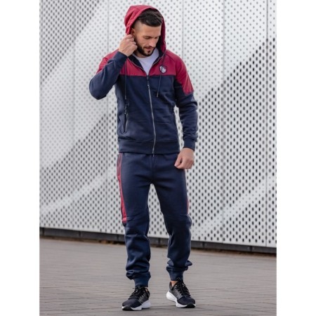 Sports costume men's ise, size 52, burgundy color, dark blue-10