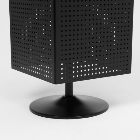 Perforated collapsible stand, 4 sides, spinning, 27 × 27 × 63 cm, black matte color-2
