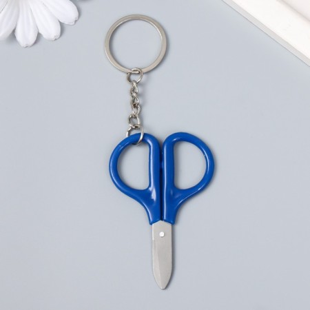 Metal keychain, plastic "Bright scissors" mix 4.5x7 cm-3