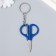 Metal keychain, plastic "Bright scissors" mix 4.5x7 cm