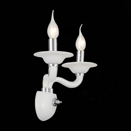 Sconces st. SL1112.501.02. Serenatta. 2x40 watts, E14, 35x37 cm, chromium color, white-6