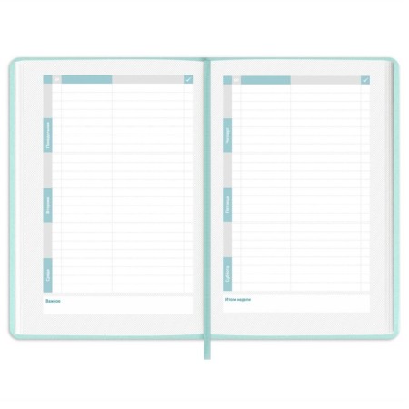 School School A5 80 sheets "Mint Ploste", firm cover of artificial leather, foil embroidery, lies, reference material, block 70 g/m2-7