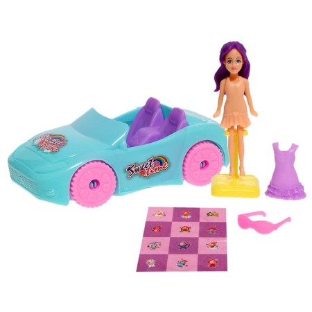 Baby Doll "Catti" with a car and accessories, Mix color-1