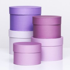 Set of round gift boxes 5 in 1 