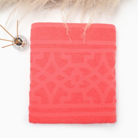 Tensor of Arabic pattern, 100x180cm, coral color, 300g/m, cotton-1