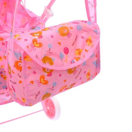 Stroller for puppets "Rainbow" universal, with a bag, metal frame, mix-5