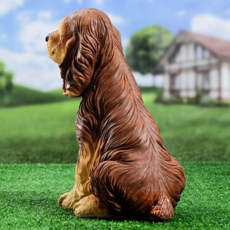 Garden figure "dog spaniel" red "red, 35x25cm-3