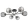 Sausteen "Orlean" 6x60W E27 Black-Khrom 63x63x18 cm Bayerlux