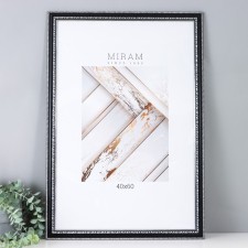 Фоторамка пластик "МИРАМ" 40х60 см чёрный (пластиковый экран)