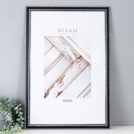 Photo frame plastic "Mira" 40x60 cm black (plastic screen)