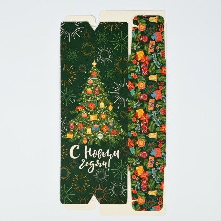 The prefabricated box - the context of the New Year tree, 9.3 x 14.6 x 5.3 cm, New Year-9