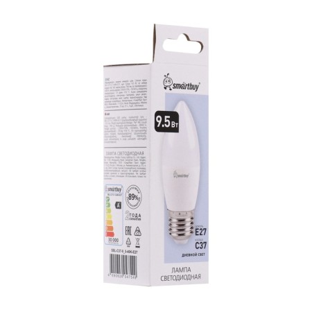 LED LED SMARTBUY, E27, C37, 9.5 W, 4000 K, daylight white light-3