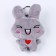 Soft toy "Bunny with a heart", on a key fob, 11 cm, color mix