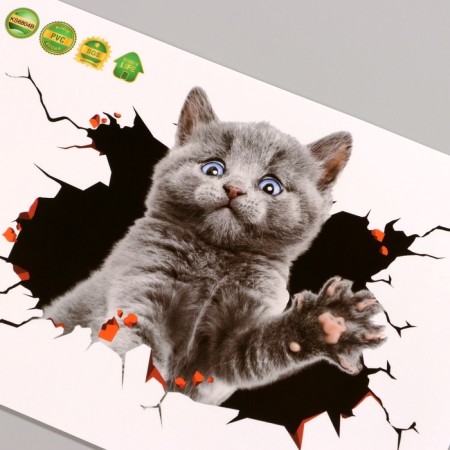 Stick 3D interior cat 30*20cm-2