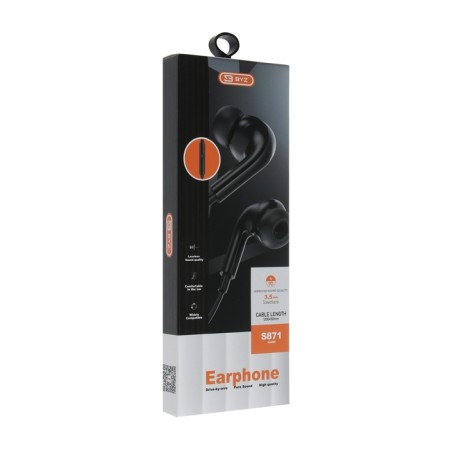 Nauschiks byz S871, wired, vacuum, microphone, 3.5 mm, 1.2 m, black-2