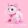 Robot Cat "Smart pet" Zhory, programmable, on the control panel, interactive: sound, light, dancing, musical, batteries, in Russian, pink
