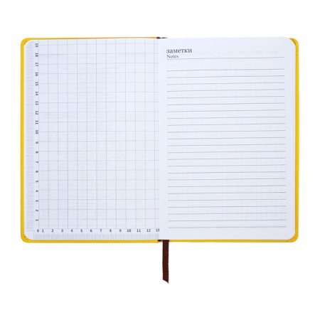 The diary is notathered, A5, 140L, CENT, OF KOZHZAM, FLOWERS, FLOWERS, Yellow-10