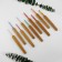 A set of hooks for knitting, with bamboo handles, d = 2-6 mm, 13.5 cm, 9 pcs