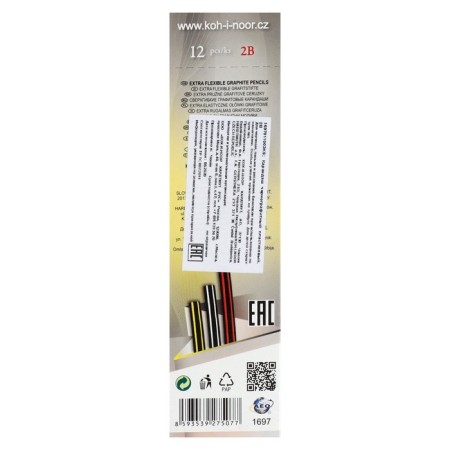 Chernographic pencil Koh-I-Noor 1697 2B, plastic, mix-5