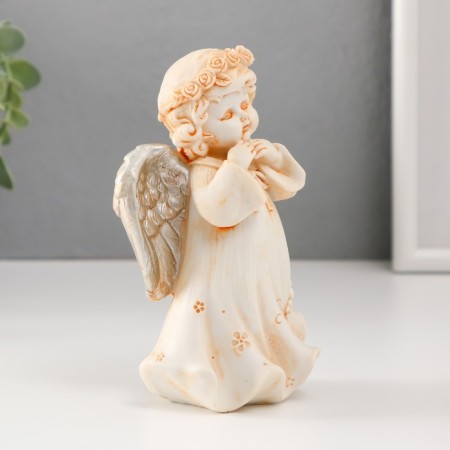 Polystone souvenir "Angel in a flower dress and a wreath with silver wings" mix 14.5 cm-4