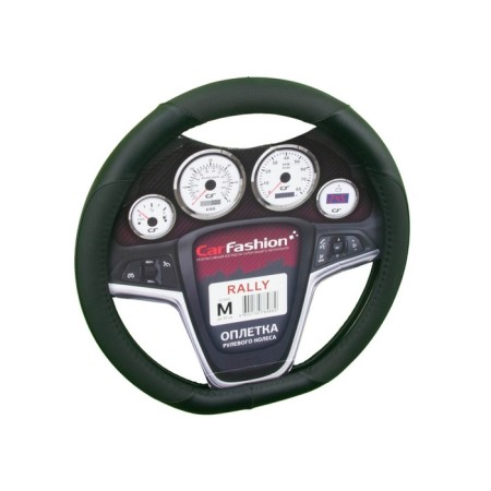Carfashion Rally steering wheel, size m, black/black