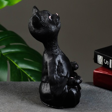 Figure "Cat Yoga" Black, 11x23x6cm-1
