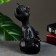 Figure "Cat Yoga" Black, 11x23x6cm