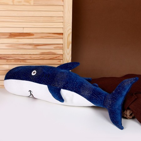 Soft toy "Shark", 55 cm, blue color-1